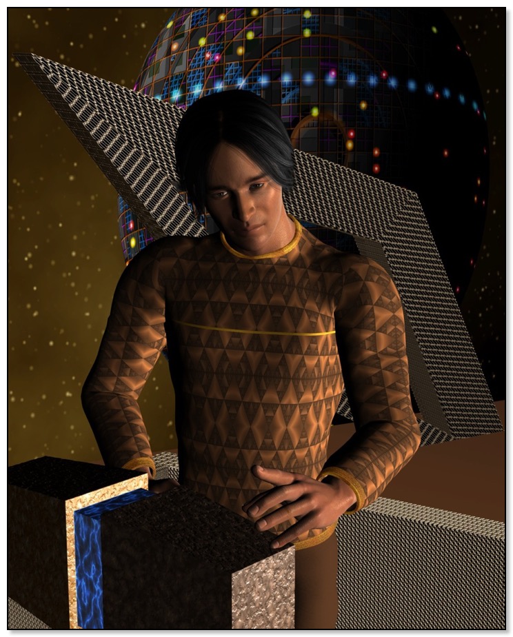 Eli Heron at Genie Navigation Consol. Gingezel Sci Fi.