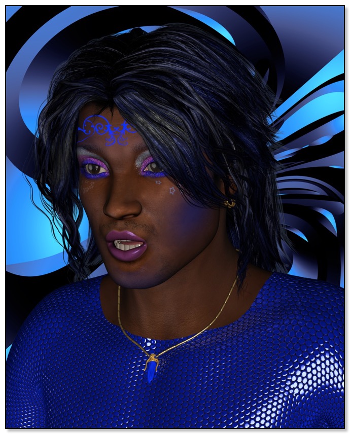 Joran Lantonnel onstage, a major character in the Gingezel Sci Fi series