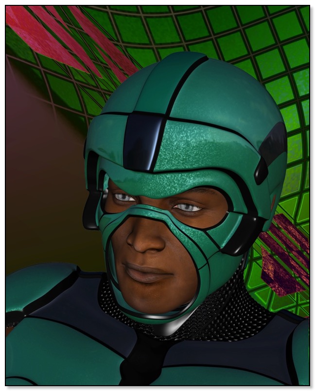 Portrait of Larr, Octagla player for Tamara in the Gingezel Sci Fil series