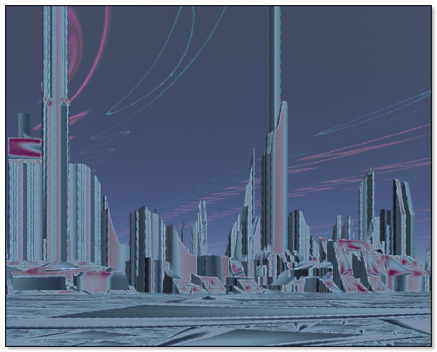 Steel City scifi art by Gingezel