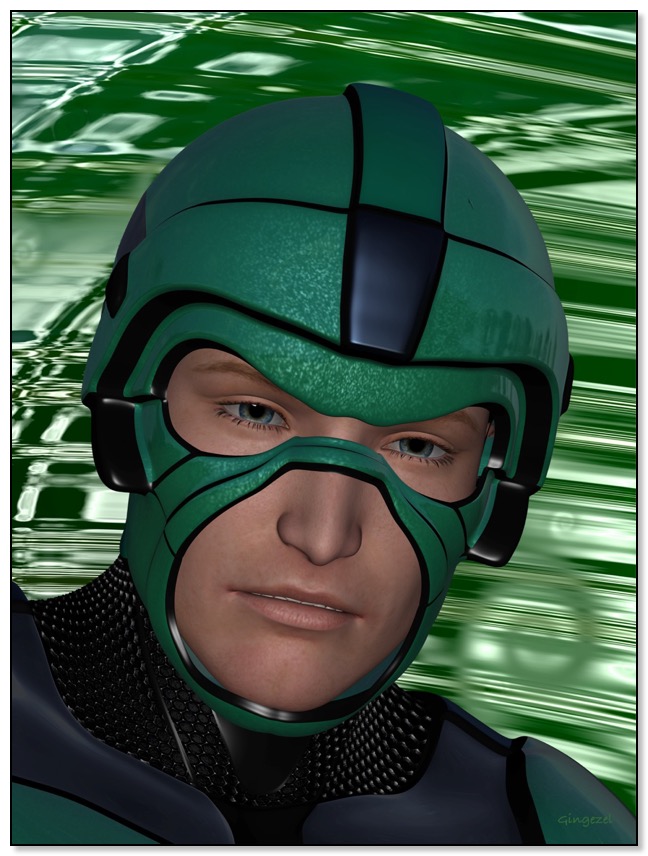 Portrait of Octagla player Daron in the Gingezel SciFi