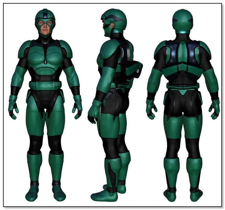 Space Sport Octagla uniforms from Gingezel Sci Fi.