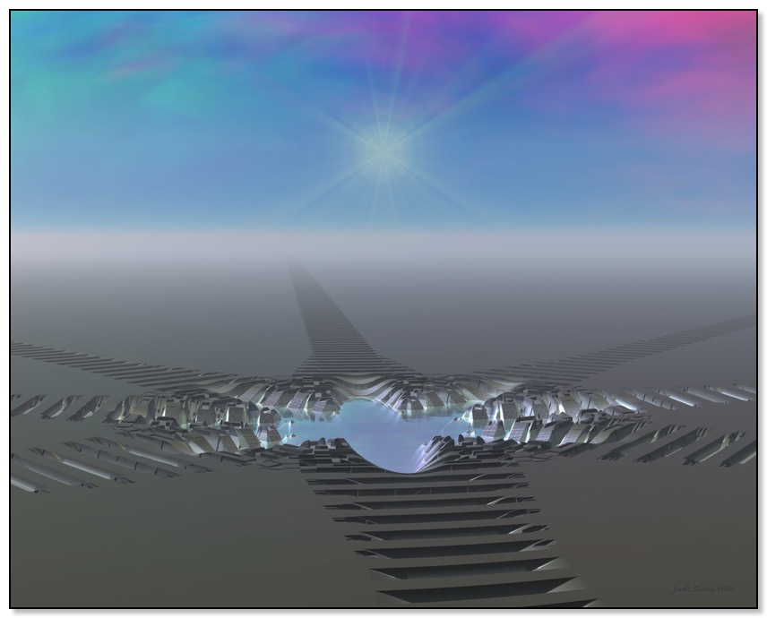 Precious Water 2 Scifi art, planet Drezvir, Gingezel