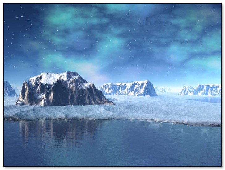 Plenata lake in winter Gingezel Sci fi