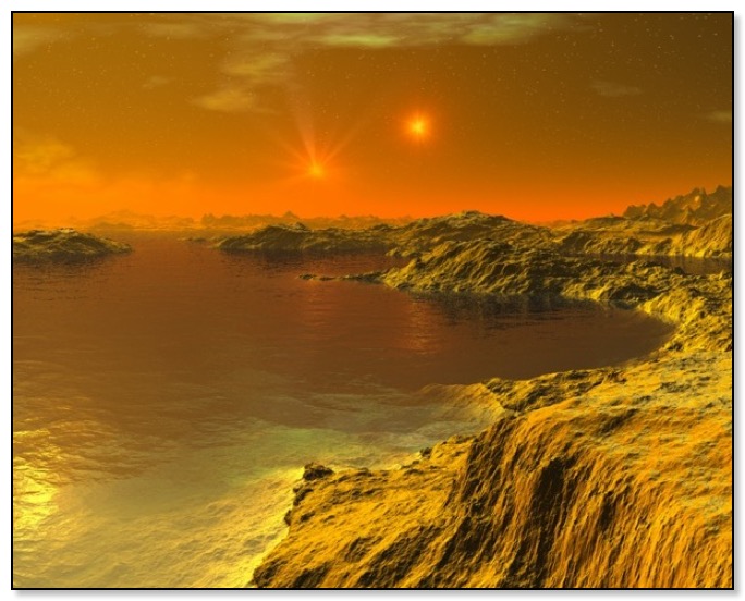 Rujjipet shore line, Gingezel Sci Fi, alien planet